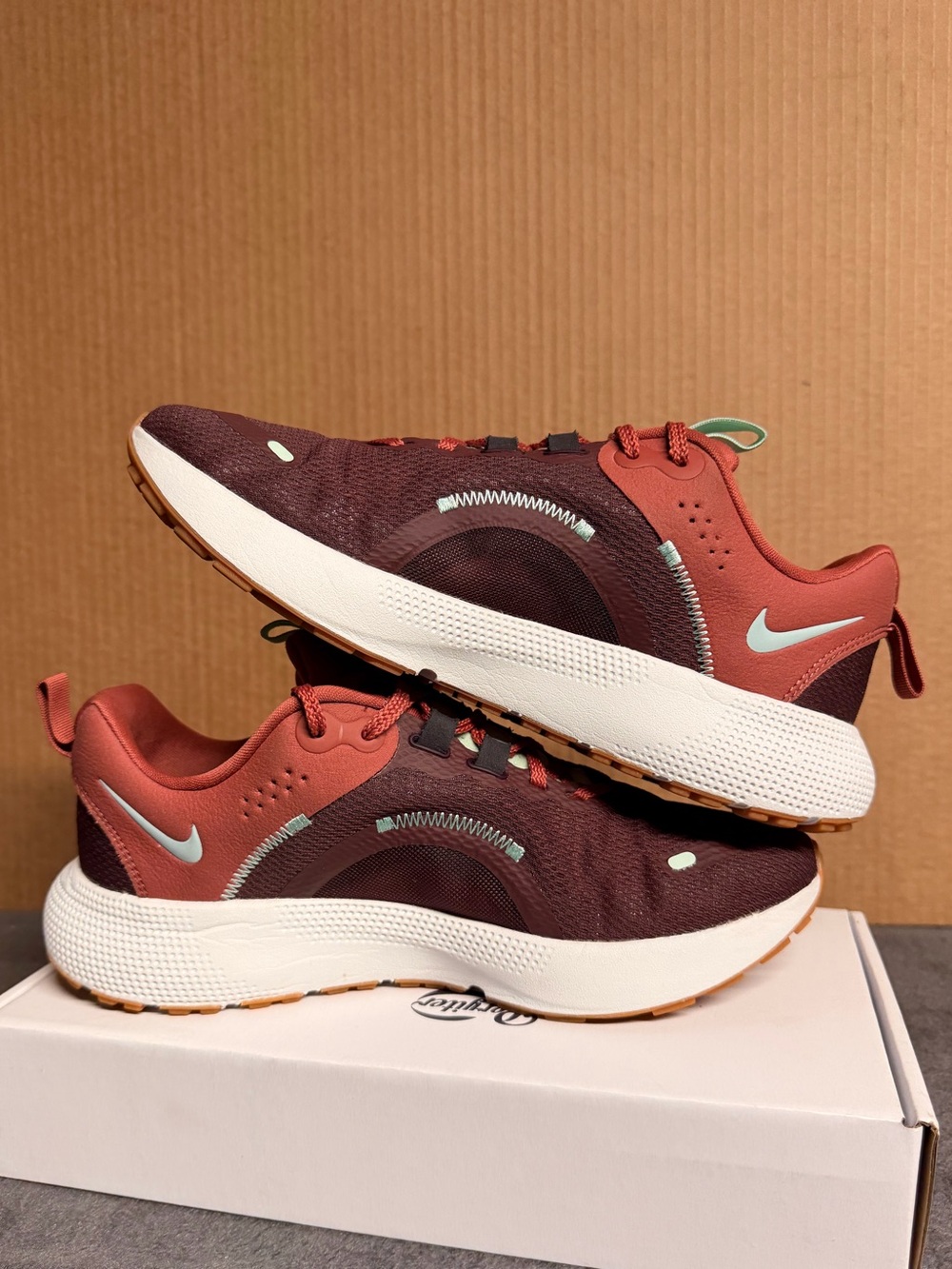 Nike Women's Running Shoes - Burgundy, Coral & Mint Accents - Picture 4 of 8
